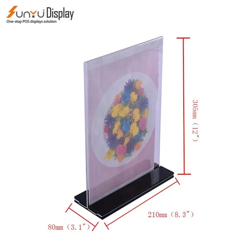 사용자 정의 A4 A5 A6 아크릴 사인 홀더 8.5x11 투명 아크릴 메뉴 홀더 디스플레이