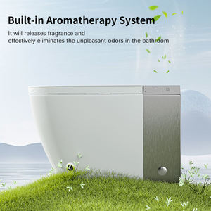 WC intelligent monobloc en céramique électrique avec capteur de chasse automatique et bidet intégré - Product Image 5