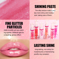 6 Couleurs Aiguille Tube Plump Lips Gloss Légèrement Épicé Lèvres Pouty Verre Miroir Lèvres Repulpant Booster Sexy Glaze
