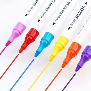 Hot Selling 12 <b>18</b> 24 36 48 Colors Dual Tip Soft Brush Professional Art Drawing Markers Permanent Acrylic Pen Set Plastic Box - Product Image 4
