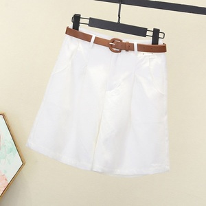 I-0413 Short Femme Été Mince Cinq-Poches Taille Haute Ample Salopette Large Jambe Décontracté - Product Image 4