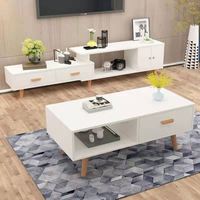 Meuble TV et table d'appoint combinés pour l'Europe du Nord, style moderne et compact