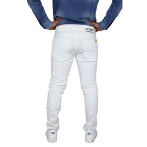 Pantalon pour homme Costume National NMS40005JE Blanc Coupe ajustée Vêtement décontracté - Product Image 3