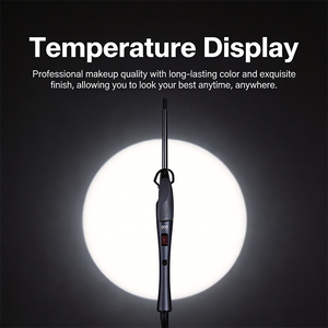 เครื่องม้วนผมไฟฟ้าเซรามิกสำหรับมืออาชีพ พร้อมหน้าจอ LCD แสดงอุณหภูมิ แกนม้วน PTC รูปทรงครึ่งวงกลม - Product Image 3