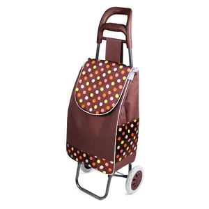 fold up luggage cart 4 wheels personal shopping trolley bags with bag