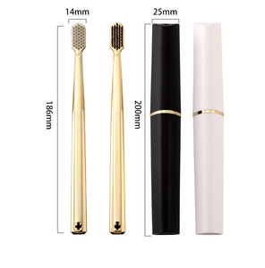 OEM logo mạ vàng mềm tóc người lớn tiên tiến bàn chải đánh răng nhà làm sạch kẹo cao su bảo vệ bàn chải đánh răng bằng miệng công cụ làm sạch - Product Image 2