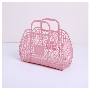 Small Personalized Retro Vintage Foldable Plastic Pvc Jelly Basket <strong>Bag</strong> Beach <strong>Bag</strong> Handbag Purse for <strong>Girls</strong> Women <strong>Party</strong> Favor <strong>Bags</strong> - Product Image 5