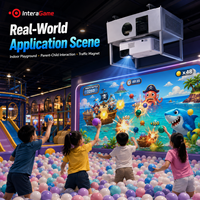 Juego Interactivo de Proyección AR InteraGame, Juego de Golpear Pelotas con Múltiples Temas (Dulces/Jungla) para Piscina de Pelotas Interior y Área de Juegos Infantil