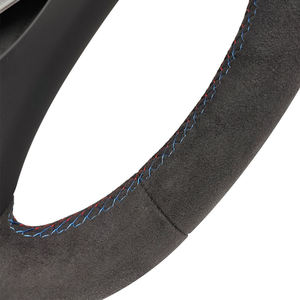 Volant de voiture en daim intégral avec bande supérieure rouge/bleue OEM pour BMW E90 E91 E92 E93 M3 E82 E81 E87 E88 E70 E71 - Product Image 5