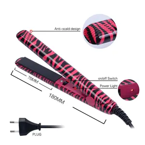 Professional EU New Electronic Ceramic Fast Hair Straightener Portable Mini Hair Flat Iron Wet/Dryer Straightening Irons