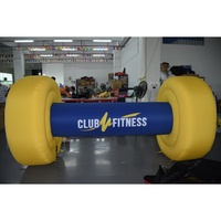 Ensemble haltères et pilier gonflables géants KeepFuns, décoration gonflable personnalisée pour la promotion d'événements sportifs avec souffleur