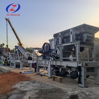 Concasseur à mâchoires mobile, machine de concassage de pierres, installation de concassage à cône portable, équipement de production de sable pour carrières et mines