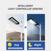 Fábrica al por mayor alto lumen 300W-600W ABS PC todo en uno comercial con sensor de movimiento IP65 luces de calle solares LED para exteriores