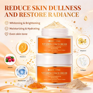 Crème hydratante et éclaircissante en gros pour le visage, soin nourrissant, raffermissant, atténuant les taches brunes, à la vitamine C - Product Image 4