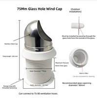 Capot de ventilation moderne en alliage d'aluminium pour salle de bain et cuisine, avec protection anti-pluie, anti-moustiques et entrée d'air frais, pour sortie de chauffage extérieure murale