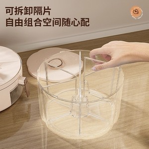 Rice Container Household Multi Compartment Rotating Airtight Moisture Proof Insect Proof Rice Storage Box Cylinder Shape - Product Image 5