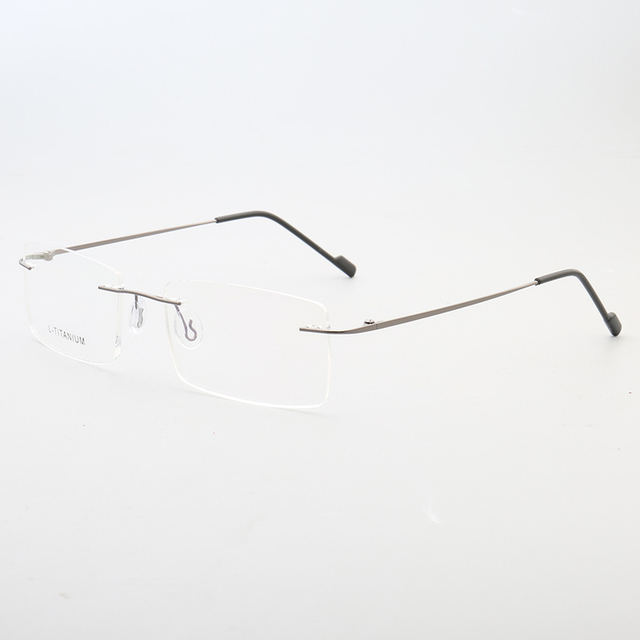 Wholesale Cheap Glasses Frames Memory Metal Titanium Rimless Glasses Optical Frames Men Women Thin Lightweight Flexible 6036