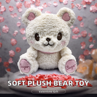 Ours en peluche blanc super doux en coton PP de 11-30 cm, personnalisé OEM/ODM, pour enfants, anti-stress, cadeau de Saint-Valentin