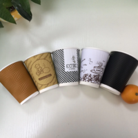 Gobelet en papier à double paroi pour café chaud, imprimé sur mesure, biodégradable, respectueux de l'environnement, importé, en kraft brun, qualité alimentaire