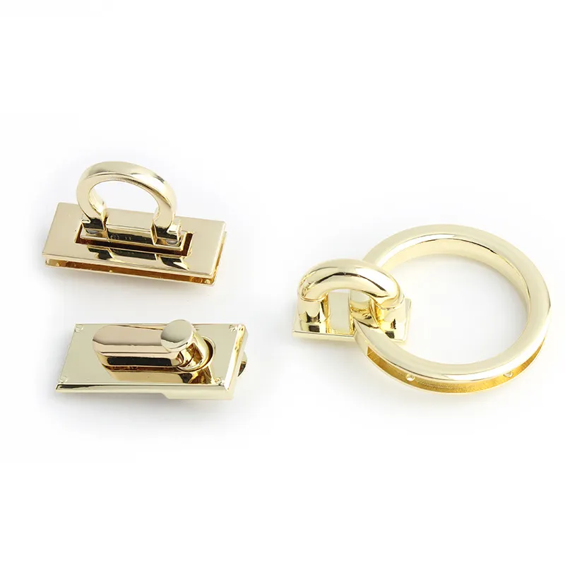 Factory supply purse turn locks buckle zinc alloy metal handbag slot flip closure lock clasp for bag suitcase hardware accessory