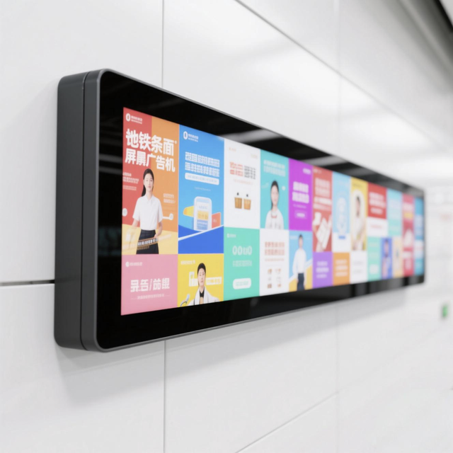 Ultra Wide Stretched Shelf Bar Lcd Player Stretch Frame Shelf Screen Monitor Advertising Display