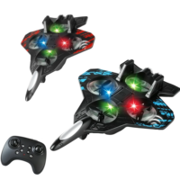 Avion de Chasse RC en Mousse EPP avec Chargement Type-C et Lumières, Modèle d'Avion Télécommandé 2.4G pour Acrobaties