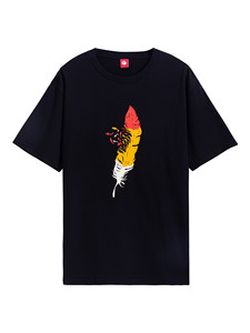 Shanghai Koi Good <span class=keywords><strong>Luck</strong></span> 359 T-shirt tendance en pur coton à col rond et manches courtes avec imprimé graphique, original pour femmes chinoises - Product Image 5