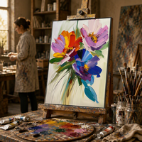 Vente en gros et dropshipping, peinture à l'huile Art Déco blanche 100% faite à la main, peinte à la main, sur toile de coton 450 GSM, taille personnalisée, cadre personnalisé