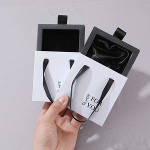 Boîte à bijoux portable avec tiroir coulissant personnalisable avec logo, pour bagues, colliers et boucles d'oreilles, emballage cadeau - Product Image 6