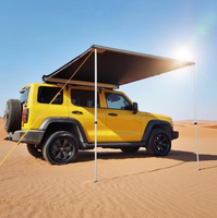 Auvent de voiture rétractable robuste, protection UV50+ en tissu Ripstop 420D, auvent tout-terrain pour SUV et camping-car, tente latérale professionnelle toutes saisons pour véhicule