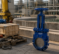 Katup Gerbang Pisau Baja Tahan Karat SS316 DN200 Manual Resilient Seated Slurry Gate Valve untuk Media Korosif OEM