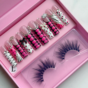 Kit de beauté 2-en-1 personnalisé pour ongles à presser et cils, qualité salon, fait main, marque privée - Product Image 4