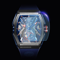 Montre mécanique pour hommes, Unique, OEM, personnalisé, boîtier en acier inoxydable 316L, bracelet en caoutchouc, étanche