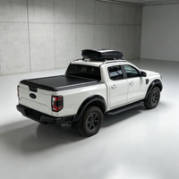 Couverture de benne de pick-up tout-terrain, rétractable manuellement, en aluminium, étanche, anti-poussière, verrouillable pour Toyota Mitsubishi Ford