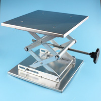 Table élévatrice à ciseaux manuelle, plateforme en acier inoxydable, plateforme de levage réglable pour laboratoire/atelier