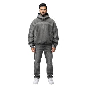 Venta al por mayor Unisex de alta calidad personalizado chaqueta con capucha de los hombres con cremallera completa en blanco de la cara Zip Up sudaderas con capucha de los hombres - Product Image 1