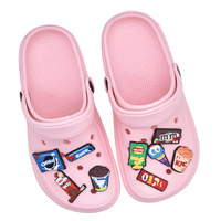 Accessoires de bricolage pour sandales de plage, décorations de pantoufles à thème de dessins animés, boucles de chaussures en PVC mignonnes pour e-commerce transfrontalier, Chine