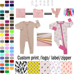 Pigiama per Neonati in Bambù con Maniche Lunghe e Cerniera, Tutina per Bambini, Abbigliamento da Notte con Zip - Product Image 3