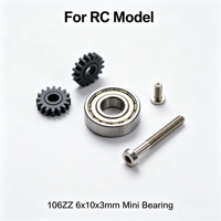 Roulement à billes Mini MR106ZZ 6x10x3mm en acier GCr15, indice de bruit Z2, précision P6, type blindé pour assemblages mécaniques micro