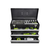 Kit d'outils de réparation automobile 119 pièces en acier au carbone à quatre couches, jeu de clés à douilles manuelles, mallette rigide, personnalisable OEM, vente en gros
