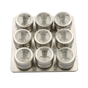 Latas de especias magnéticas, latas de especias de acero inoxidable con pedestal - Product Image 5