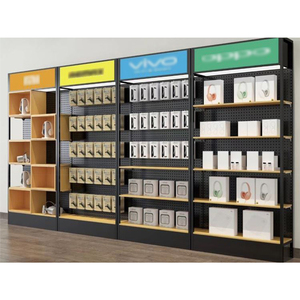 Tùy Chỉnh Kim Loại Sắt MDF Gỗ Điện Thoại Di Động Kệ Phụ Kiện Trường Hợp Hiển Thị Giá Thiết Kế Tùy Chỉnh Thực Hiện Điện Thoại Di Động Phụ Kiện Lịch Thi Đấu - Product Image 1