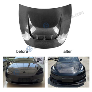 Chất lượng cao Tự động phụ kiện phía trước động cơ nắp ca-pô Bìa sợi carbon mui xe cho Tesla mô hình 3 2020 2021 2022 2023 2024 - Product Image 3