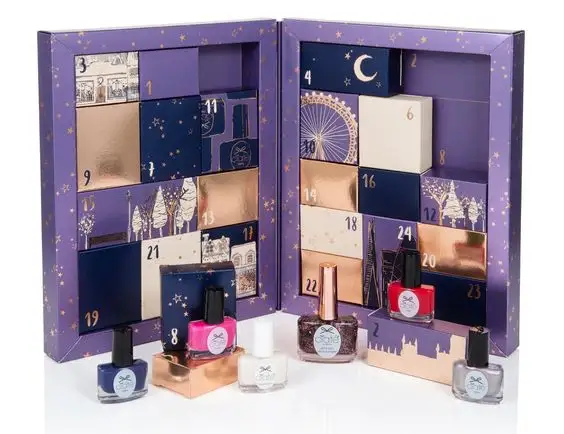 Vương miện giành chiến thắng caja Misteriosa hộp carton personalizada giáng sinh Advent lịch hộp cho mỹ phẩm Beauty trang điểm chăm sóc da hộp giấy