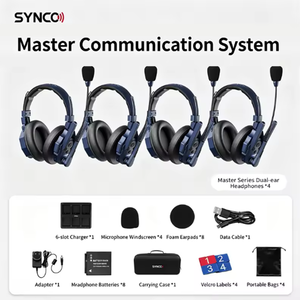 Auriculares Inalámbricos con Micrófono de Comunicación de Doble Oreja SYNCO Xtalk <span class=keywords><strong>Master</strong></span> 2D XM4, Intercomunicador para Cine, Estudio en Vivo y Escenario - Product Image 6