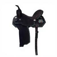 Selle de spectacle de barrel racing en cuir véritable de qualité supérieure, fabriquée à la main, légère, confortable et de haute qualité pour la performance au rodéo