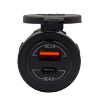 Double prise de charge rapide PD DC 12V QC3.0 QC4.0 Compatible 2 ports Usb Chargeur de voiture pour véhicule pour voiture camping-car