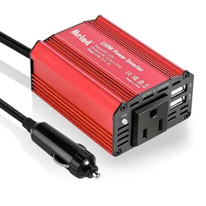 Modified sine wave inverter DC12v to AC110V 220V 100V with AC outlet abd 2 USB inverter for car