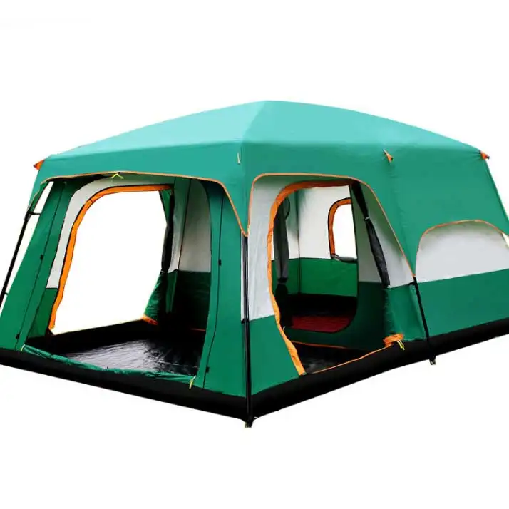 Палатка Wind Valley туристическая двухслойная, на 8-12 человек, двухслойная утолщенная, непромокаемая, сверхбольшая, для всей семьи