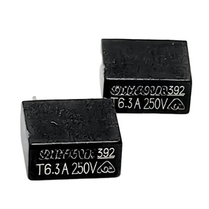 Nuevo Fusible Cuadrado Original T6.3A 250V de Disparo Lento, Espaciado de 5.08mm, Color Negro - Product Image 1